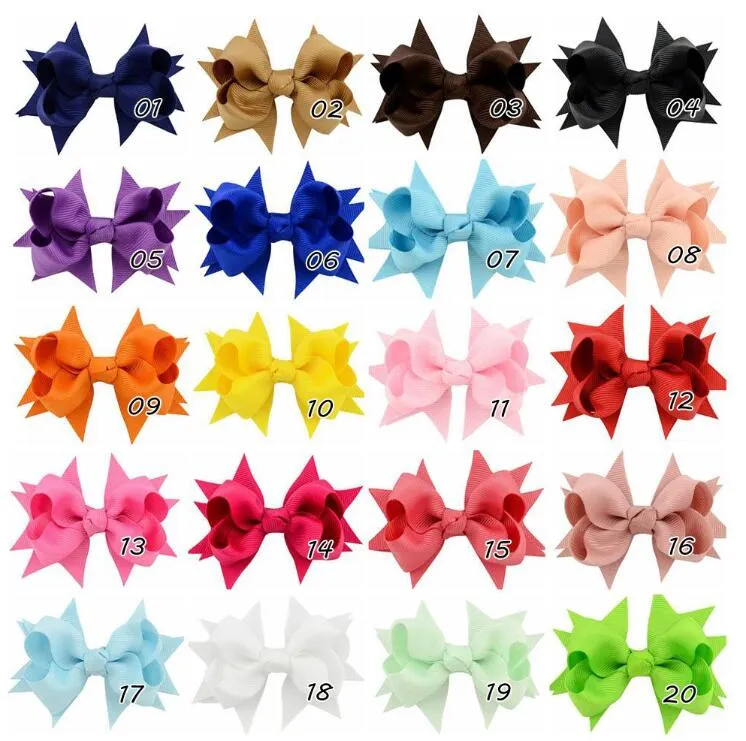 Forcine per capelli da 3 pollici con fiocco Mini fiocchi a coda di rondine Fermagli per capelli fascia per capelli Accessori per capelli per bambini 20 colori Barrettes all'ingrosso BY1373