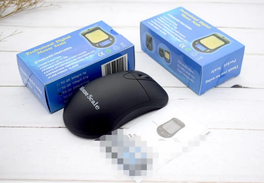 Mouse شكل مطبخ ميزان 200 جرام 0.01 جرام 500 جرام / 0.1 جرام مقياس المجوهرات الرقمية المحمولة ل curat diamond lab 0.01 جرام الدقة بيع