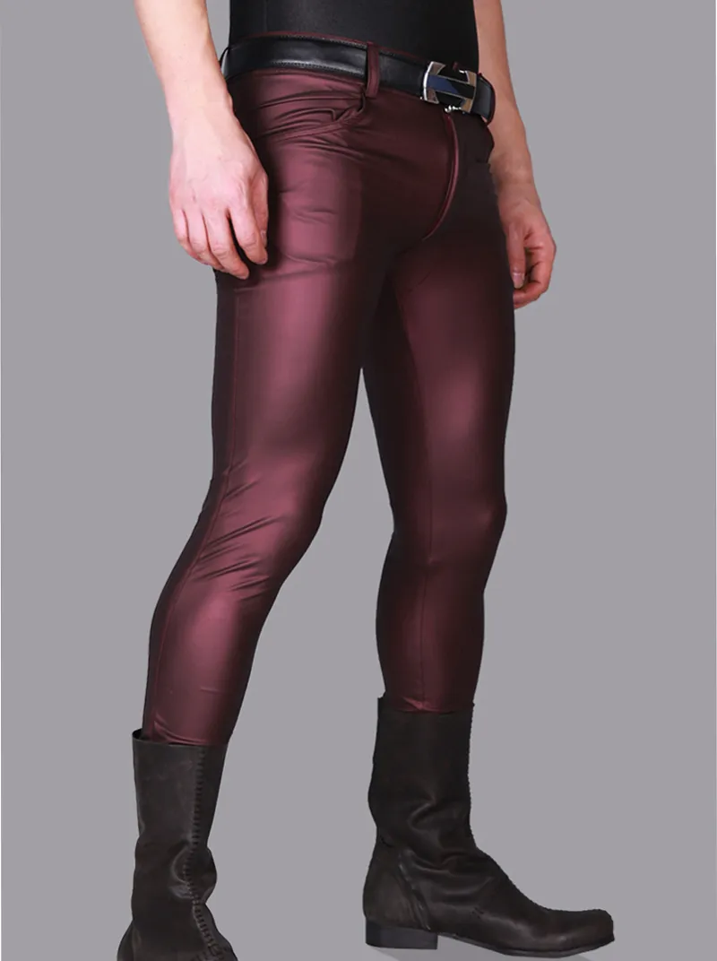 Wine leather leggings hotsell
