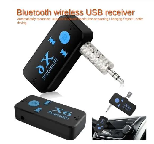 Marsnaska الأسود جاك 3.5mm مدخل aux بلوتوث 4.1 USB اللاسلكي استقبال مكالمة مجانية اليدين بلوتوث محول الصوت سيارة