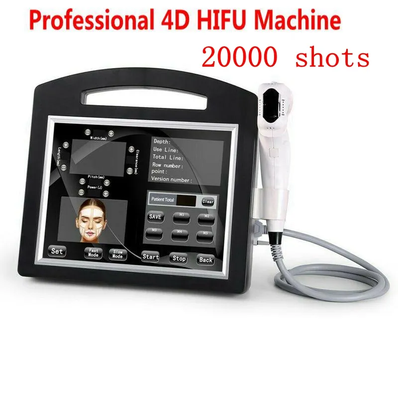 Professionele 3D 4D HIFU-machine 20000 Schoten Hoge Intensiteit Gerichte Echografie Hifu Gezichtslift voor Face Borst en Lichaam Afslanken Schoonheid