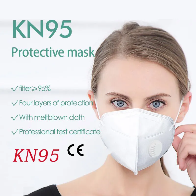 Wholesale KN95 Valved Face Mask N95 Protection Face Masks FFP1 FFP2