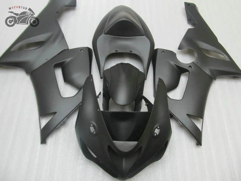 Kawasaki Ninja ZX-6R 2005 2006 ZX6R 636 05 06 Matte Blackアフターマーケットフェアリングセット