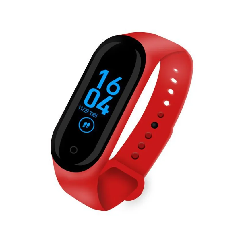 Hot M4 Pulsera inteligente Banda Pulseras Fitness Tracker Salud Monitor de ritmo cardíaco Bluetooth Smartwatch Soporte Vida Impermeable PK Mi Band 4