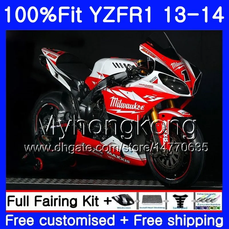 YAMAHA YZF 1000 YZF R 1 YZF1000 beyaz üst YZF R1 13 14 242HM.33 YZF-1000 Yeni kırmızı YZF-R1 YZFR1 2013 2014 Tam Fairing Kit