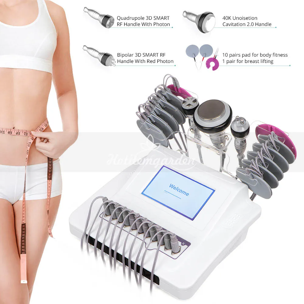 5in1 40K Ultrason Cavitation Amincissant RF Radio Fréquence Levage De La Peau Vide EMS Body Contouring BIO Microcourant Beauté Machine pour Spa