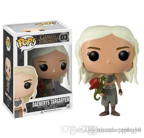 NEUE ANKUNFT Funko Pop Game Thrones Daenerys Targaryen Vinyl Action-Figur mit Kasten # 03 beliebtes Spielzeug guter Qualität KINDER GIFT