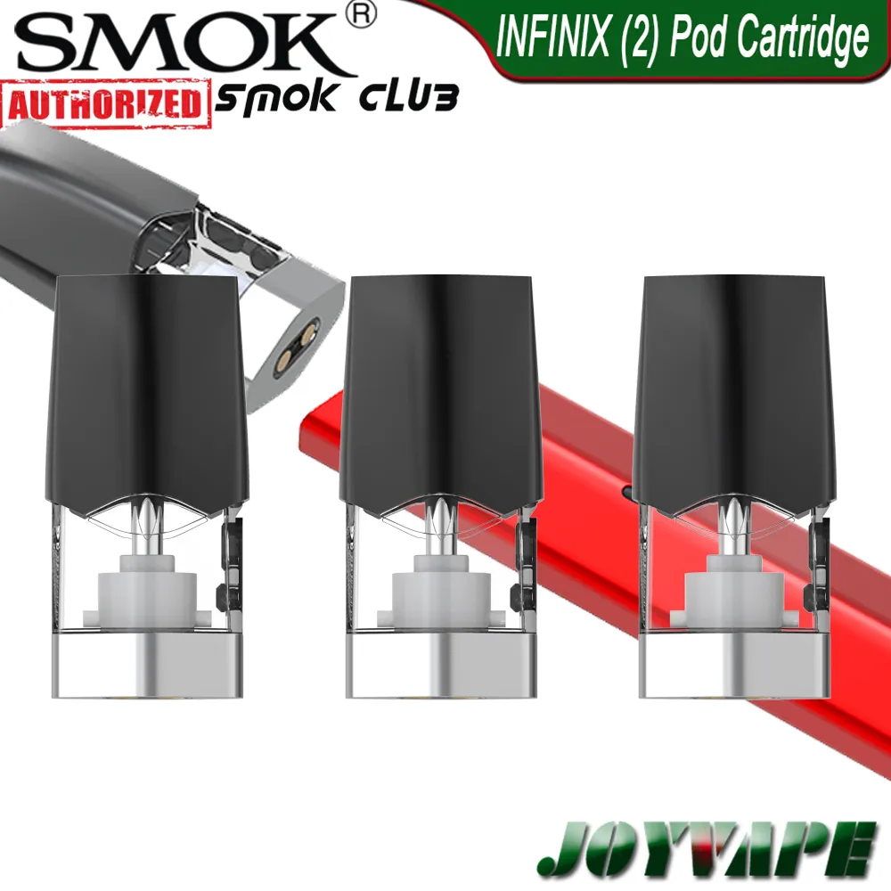 Smok Infinix 2 Infinix Pod Cartridge 2ml Replacement Pod Patroner för Infinix (2) Kit Luftdriven sida påfyllning 3st / pack