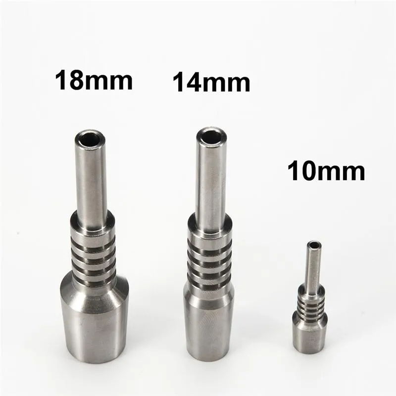 10mm Titanium Tips Nectar Collector Titanium Nail Man Joint Micro NC Kit Inverterad Nails Längd 40mm Ti Nail Tips Hookah Gratis 39.5mm