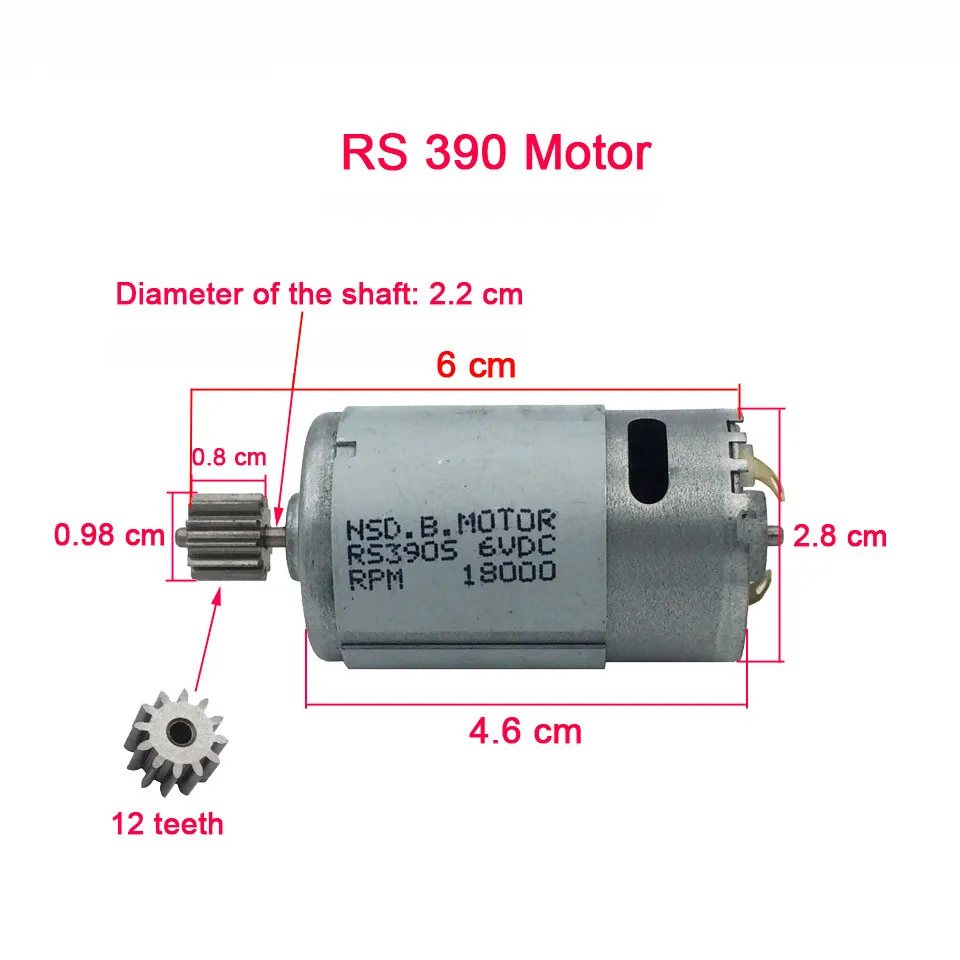 Rs390 Elektromotor Getriebe 12v 20000rpm Auto DC Motor Auto Spielzeug
