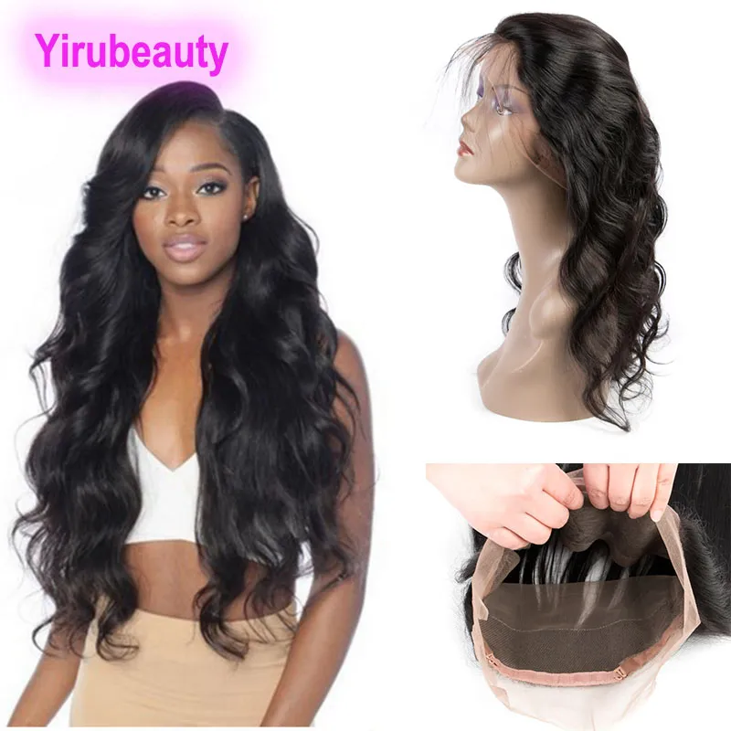 Cabelo da Virgem Virgem da Mal￡sia Preparado com cabelos para beb￪s 360 Lace Frontal 10-24 polegadas TOP TOPS FRONTALS FRONTALS EXTENSIONS