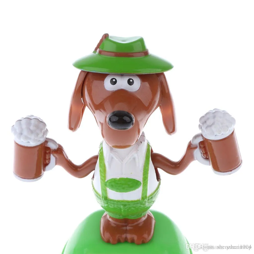 New Solar Powered Dancing Flip Flap Car Toy Table Ornament Bobble Head Beer  Dog Toy Kids Birthday Xmas Gift Collection231L From Wedsw77, $5.96