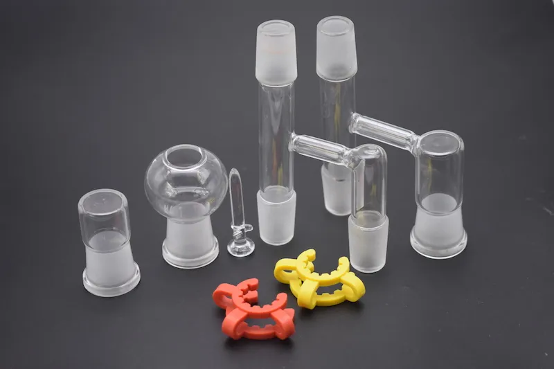 En gros 14mm 18mm mâle femelle kit de récupération d'huile de verre adaptateur en verre avec clou et dôme pour tuyau d'eau en verre Dab plate-forme pétrolière Bongs