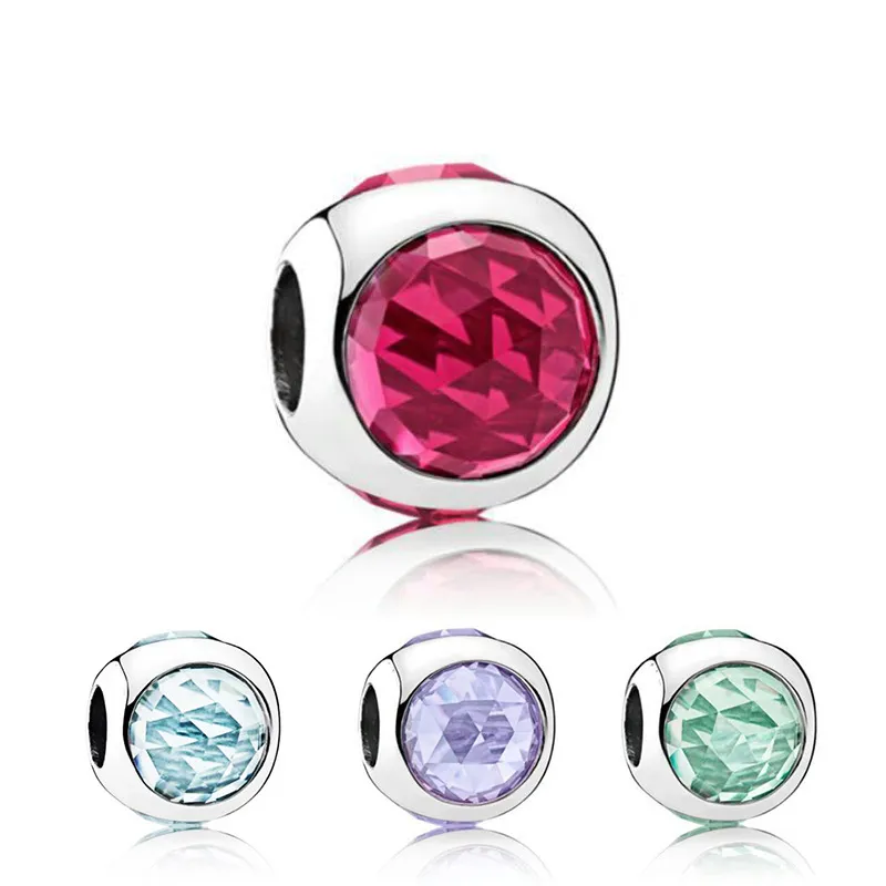 20 stücke Runde Kristall Perlen Charms Passt Pandora Multicolor DIY Schmuck Europäische Armbänder Armreifen Frauen Mädchen Beste Geschenke B021