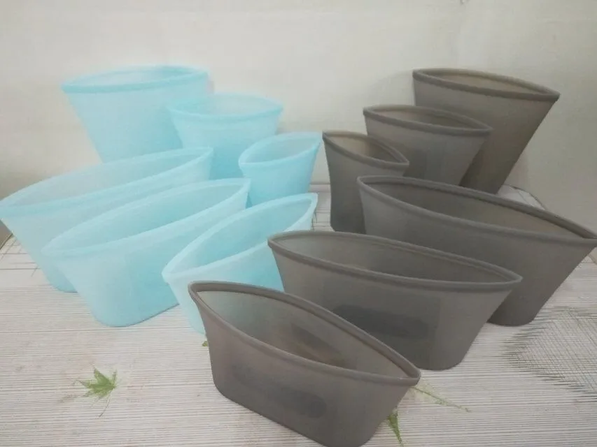 Reusable Silicone Food Preservation Bag Airtight Seal Food Storage Container Versatile Silicone Bag ZIP TOP Baby Feeding