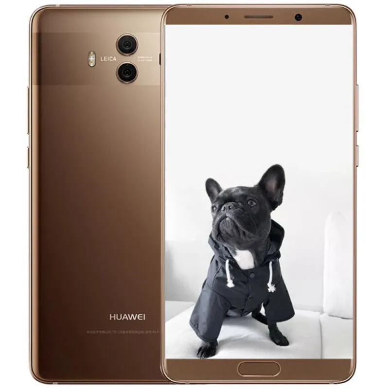 Original Huawei Mate 10 4G LTE Cell Phone Kirin 970 OCTA Core 4GB RAM 64GB ROM Android 5.9 "Skärm 20mp NFC OTG 4000MAH Fingerprint ID Smat Mobiltelefon