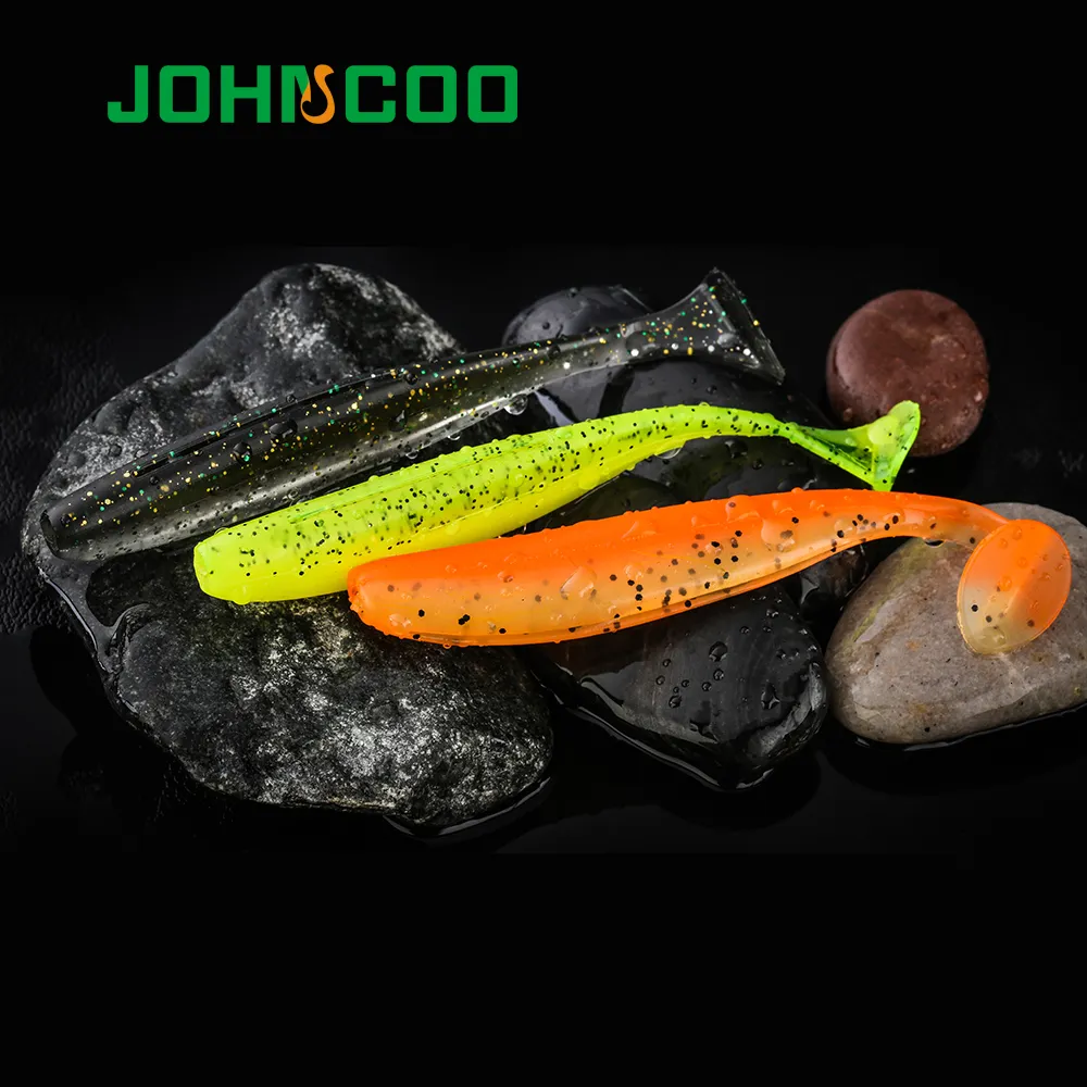 JOHNCOO Easy Shiner Soft Bait Shad Silicone Lure T Tail Fishing Lure  65mm/1.85g 90mm/4.6g Swimbait Artificial Wobblers Pike Lure T191016 From  17,44 €