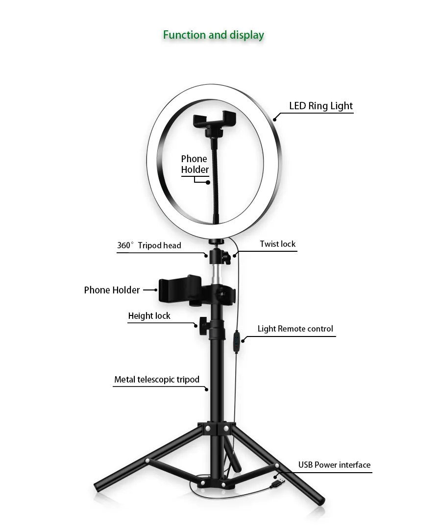 Dual Color Dimmable LED Ring Light With Carry Bag – Beauty Gallery