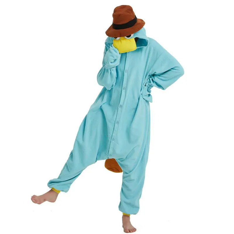 Pile Blu Unisex Perry Lornitorinco Costume Onesies Mostro Cosplay Pigiama  Pigiama Adulto Pigiama Animali Tuta296u Da 17,13 €