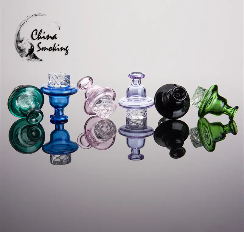 Roken Cyclone Riptide Carb Cap Spinning Glas voor 25mm Flat Top Banger Dome met luchtgat Terp Pearl Quartz Banger