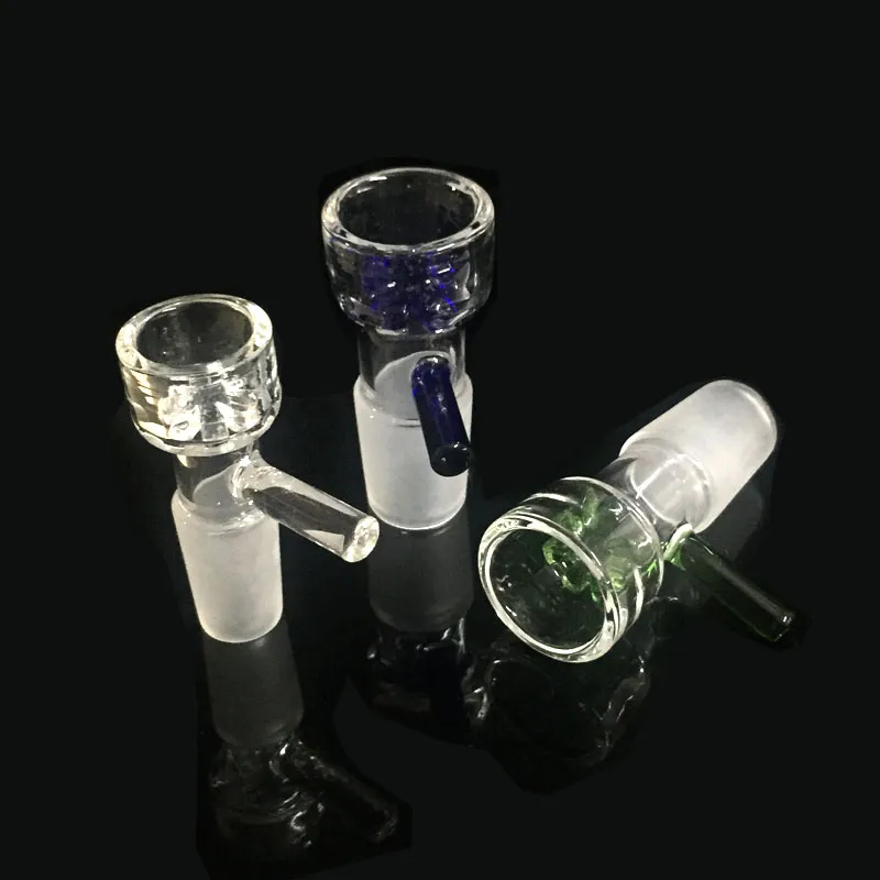 Wholesale Slide Glass Bowls 10mm 14.4mm 18.8mm For Glass Water Pipes and Bongs With Snowflake Filter Bowls And Handle Smoking Accessories