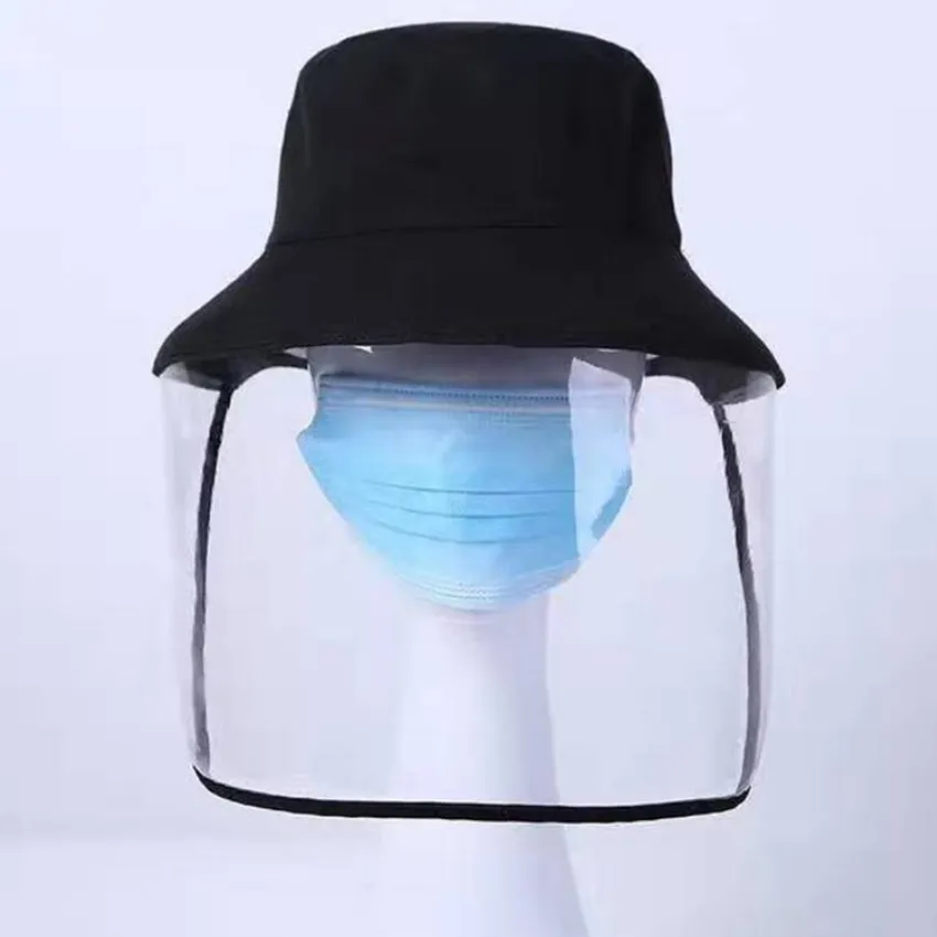 Epidemic Protection Hat Anti-spitting Protective Fisherman Cap Dust And Sand Protection Mask Sun-shade Bucket Cap Party Hats ZZA1903