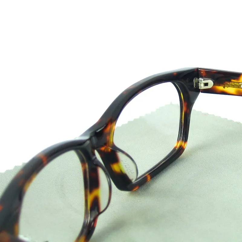 Al por mayor-Marco de acetato real negro y tortuga con lentes transparentes Marca R 5130 55-16-140 SIN CAJA