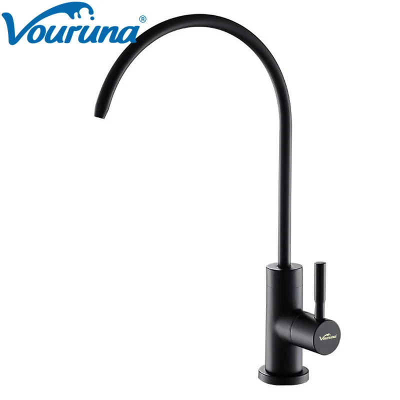 VOURUNA Matte Osmose Preto Reversa Purificação de Água Purificada Torneira Da Cozinha Da Torneira