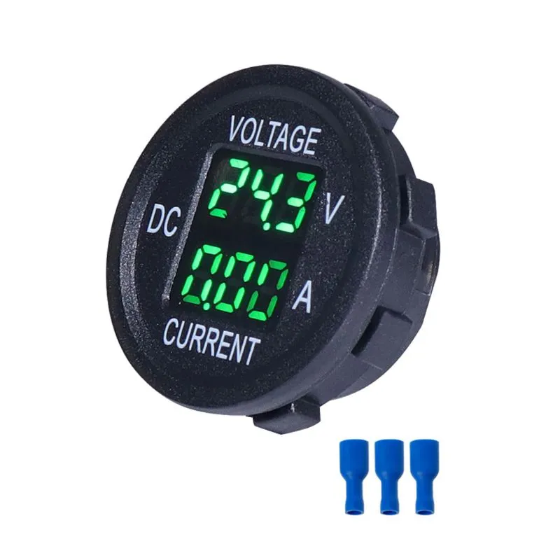 Universal DC 9V to 48V 0-10A Voltmeter Digital Ammeter Ammeter Voltage Current Meter Display عرض LED لـ 12V 24V للدراجة النارية للدراجات النارية