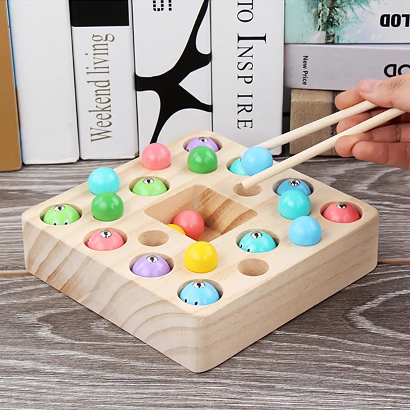 Montessori Wooden Magnetic Fishing Montessori Toys For Early