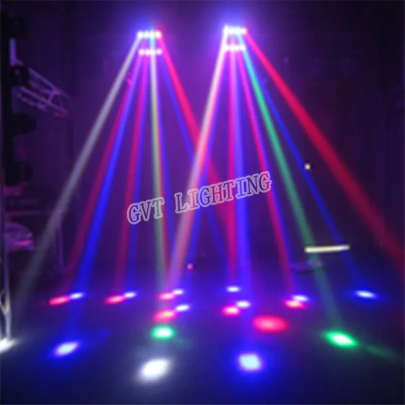 Portable Ruchomy Head Pająk Światła Mini LED Spider 8x10 W RGBW Light Great Efekty DJ Disco Nightclub Party Stage Oświetlenie