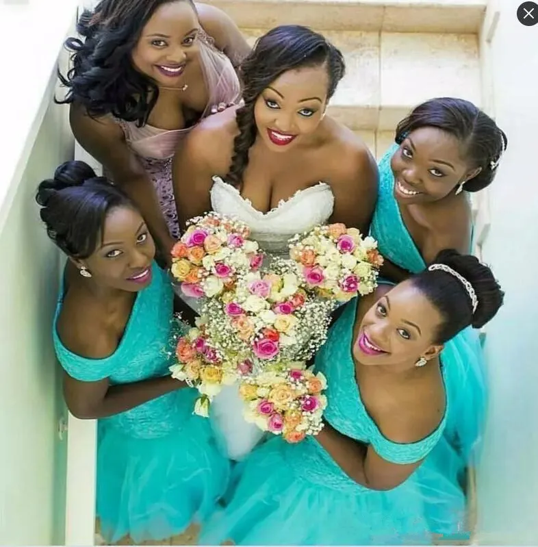 Turquoise Mermaid Turquoise Blue Bridesmaid Dresses 2021