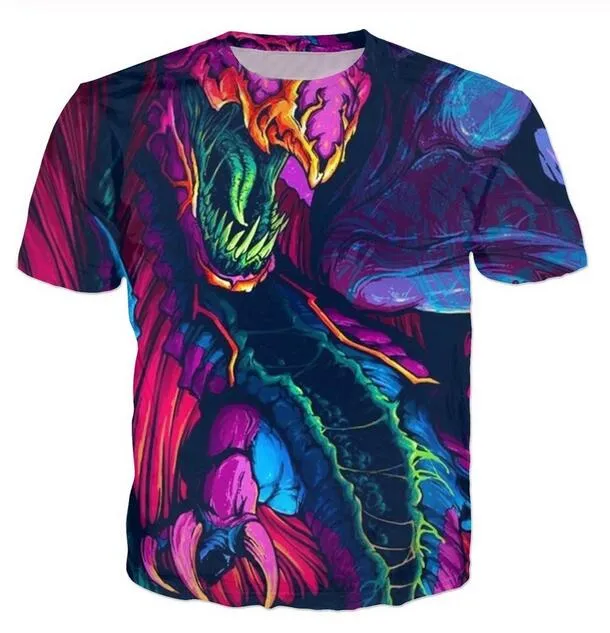 Luxury Mens Designer T-shirts Hommes Femmes Hip Hop T-shirt 3d Impression Hyper Beast Designer Shirt XK051