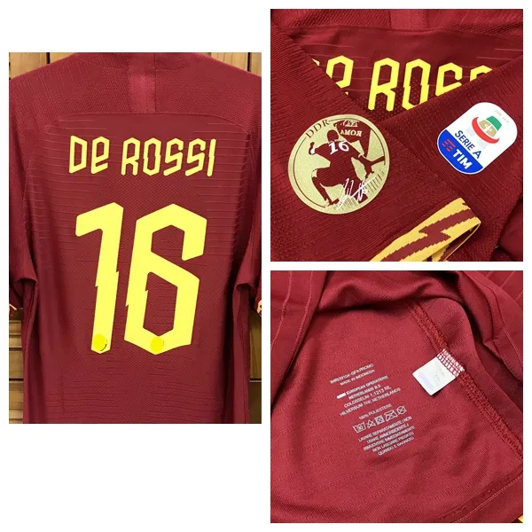 ASローマ De Rossi 18/19 L Nike  デ・ロッシ AS ROMA 2018 2019 HOME #16 DE ROSSI LAST GAME SHIRT JERSEY MAGLIA
