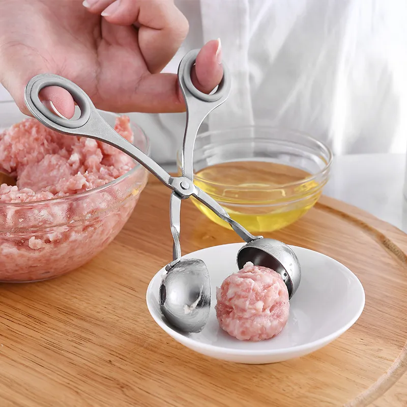 Practical Convenient Meatball Maker Stainless Steel Stuffed Meatball Clip DIY Fish Meat Rice Ball Maker Food Clip Kitchen Tool DBC VT0666