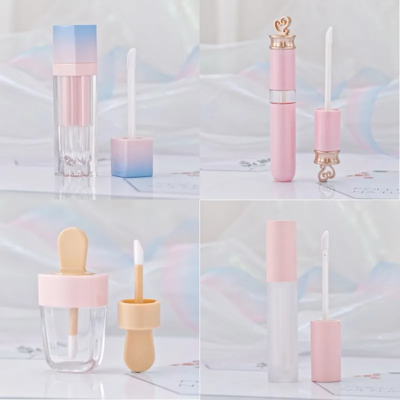 Rosa Lip Gloss Tint plástico Tubos DIY vazio Maquiagem Big Lipgloss Líquido Lipstick Case Beauty F2286 Packaging