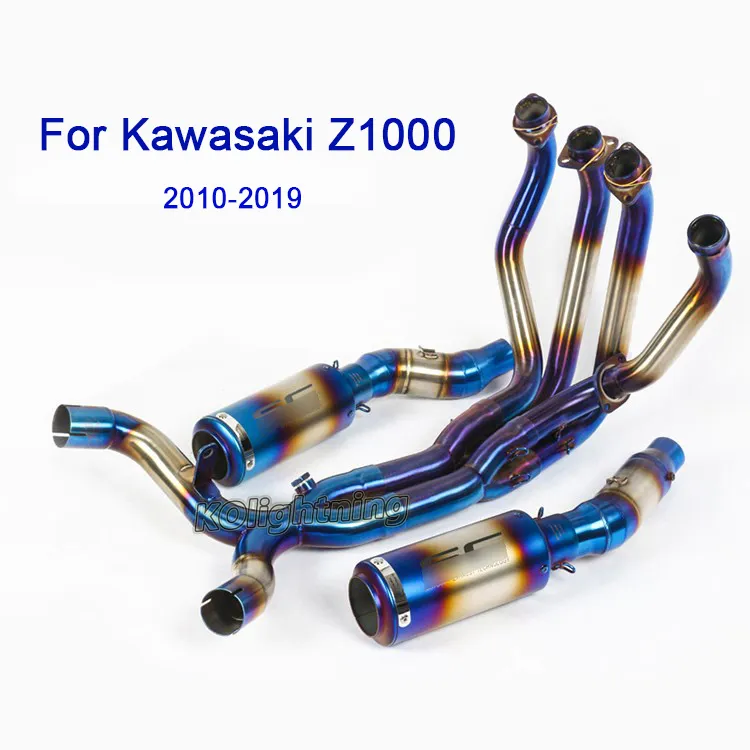 Dla Kawasaki Z1000 Ninja 1000 2010-2019 Motocykl pełna rura tłumika wydechowa