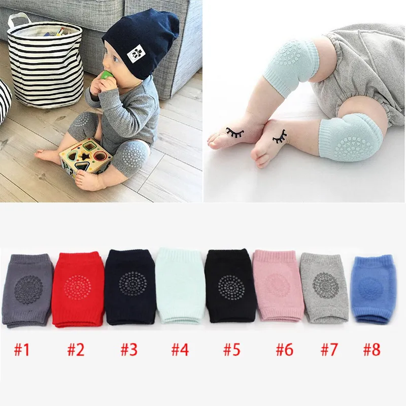 Baby Knee Pads Bambini Anti Slip Slip Crawl Ginocchio Protector Infante Gamba Scaldamani Ginocchieri Toddlers Sicurezza Cuscino per gomito per bambini Gioco