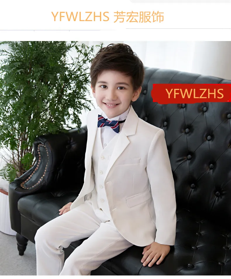 Desgaste formal do garoto de lapela garoto completo designer bonito de menino de meninos de casamento de meninos vestidos custommade jacketpantievest a29
