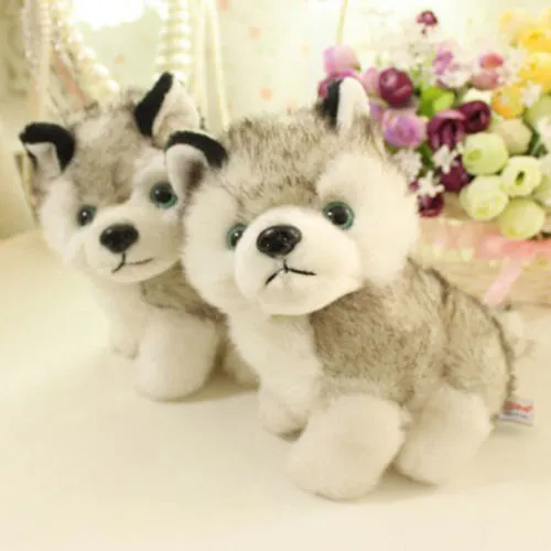 Sıçrama Oyuncaklar Yumuşak Oyuncak Cuddly Husky Yavru Köpek 18 cm Dolması Hayvan Teddy 18 cm 7 "Hediye