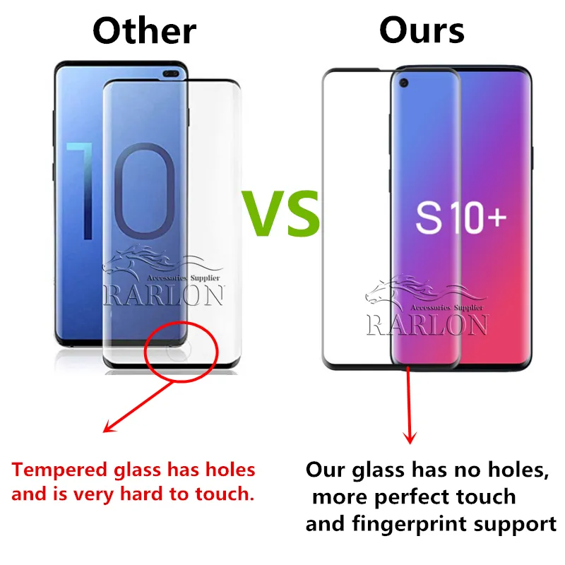 3D Curved Case Friendly Tempered Glass Telefon Skärmskydd För Samsung S22 S21 S20 Ultra S10 Plus Not 10 20 Oneplus 8 Pro