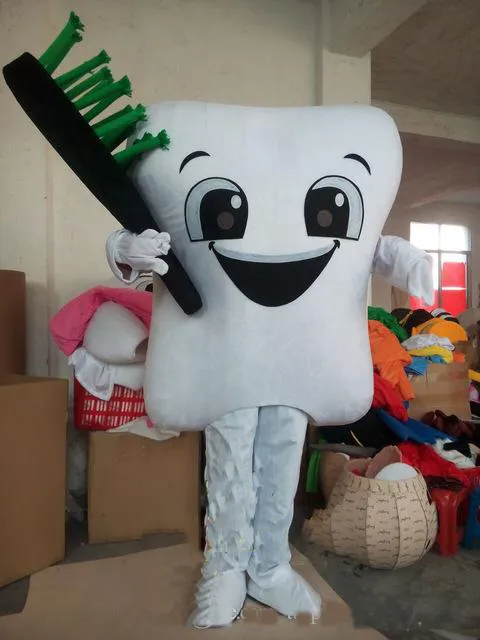 2019 Завод прямых продаж Зуб костюм талисмана доктор партии Dental Care Зубы Character Mascot DressAmusement Парк Outfit здоровья Educatio