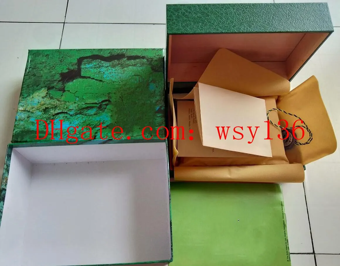 Fabriklieferant Uhrenbox Papiere Karteikarte Grüne Geschenkboxen Präsident 126719116610 116660 116520 116710 116613 Uhrenboxen