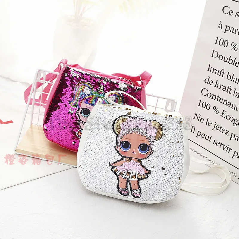 lol Backpack lol Crossbody bag Cartoon Sequins Teenagers Anime Kids Student School Bag Travel Bling Rucksack Bags For Kid and Adult