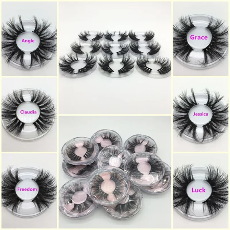 New 25MM 3D Mink Eyelashes Long Dramatic False Eyelashes 100% Mink Eyelash Makeup 5d Mink eyelash Thick Long Eye Lashes Extension