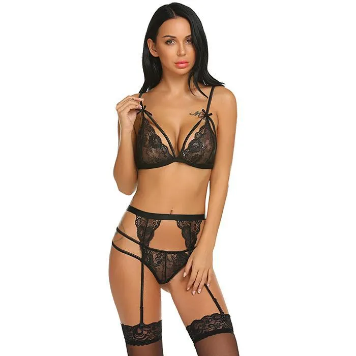 Avidlove Kadınlar Sexy Lingerie Artı Boyutu Set Artı Boyutu Sıcak Erotik Çiçek Dantel Babydoll Yaz Çizgisiz Bralette Sutyen S ...