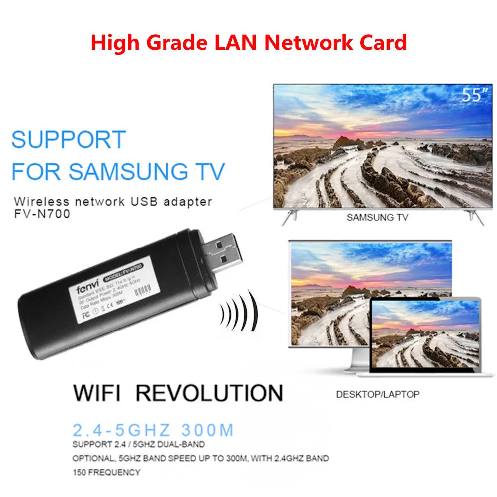 USB TV Adaptateur Sans Fil Wi Fi Adaptateur LAN Sans Fil WiFi USB Pour  Samsung Smart TV WIS12ABGNX WIS09ABGN 300M Récepteur Wifi Du 17,84 €