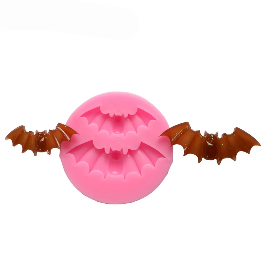 Decorazione di Halloween Stampo per torta in silicone a forma di pipistrello Stampo per cottura in cucina Stampo per zucchero Strumenti per torta fondente XBJK1909