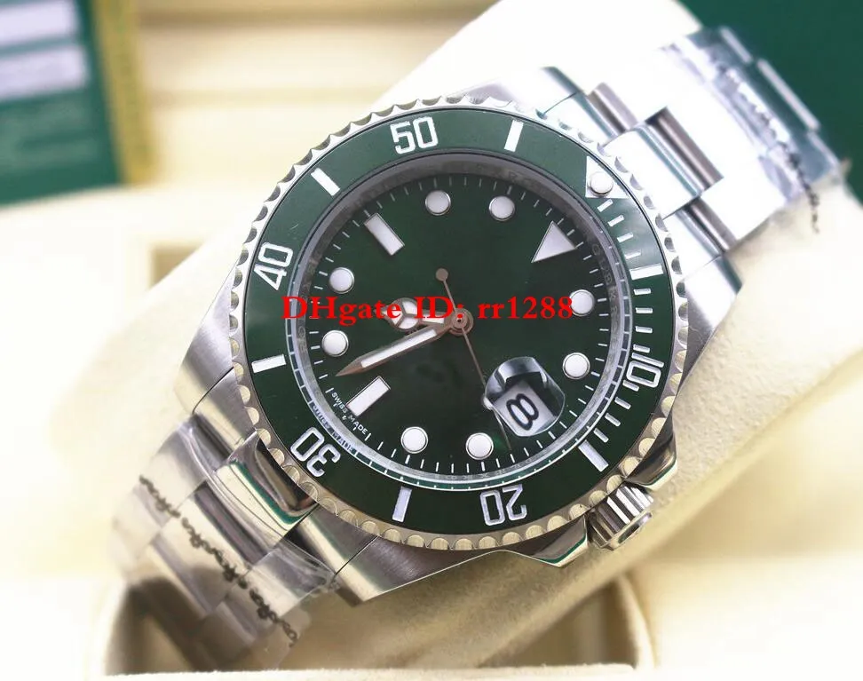 5 цветов Высокое качество Часы 116610LV 116610LN 114060 116619LB Dive Watch керамический ободок Автоматическая Зеленый циферблат 40MM Мужские часы