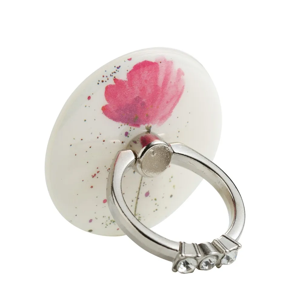 Support de bague motif vintage fleur pour téléphone